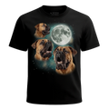 MagicMoon Three Mastiffs Moon - Funny Animal Shirt, White Elephant Gift, Novelty T-Shirt
