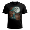 MagicMoon Three Mongoose Moon - Funny Animal Shirt, White Elephant Gift, Novelty T-Shirt