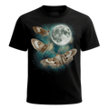 MagicMoon Three Moth Moon - Funny Animal Shirt, White Elephant Gift, Novelty T-Shirt