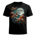 MagicMoon Three Octopus Moon - Funny Animal Shirt, White Elephant Gift, Novelty T-Shirt