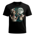 MagicMoon Three Opossum Moon - Funny Animal Shirt, White Elephant Gift, Novelty T-Shirt