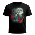MagicMoon Three Origami Crane Moon - Funny Novelty Shirt, White Elephant Gift, Novelty T-Shirt