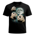 MagicMoon Three Panda Moon - Funny Animal Shirt, White Elephant Gift, Novelty T-Shirt