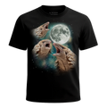 MagicMoon Three Pangolin Moon - Funny Animal Shirt, White Elephant Gift, Novelty T-Shirt