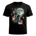 MagicMoon Three Papillon Moon - Funny Animal Shirt, White Elephant Gift, Novelty T-Shirt
