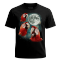 MagicMoon Three Parrot Moon - Funny Animal Shirt, White Elephant Gift, Novelty T-Shirt