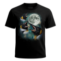 MagicMoon Three Penguin Moon - Funny Animal Shirt, White Elephant Gift, Novelty T-Shirt