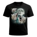 MagicMoon Three Polar Bear Moon - Funny Animal Shirt, White Elephant Gift, Novelty T-Shirt
