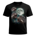 MagicMoon Three Porcupine Moon - Funny Animal Shirt, White Elephant Gift, Novelty T-Shirt