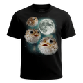 MagicMoon Three Pufferfish Moon - Funny Animal Shirt, White Elephant Gift, Novelty T-Shirt