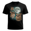 MagicMoon Three Quokka Moon - Funny Animal Shirt, White Elephant Gift, Novelty T-Shirt