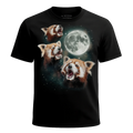 MagicMoon Three Red Panda Moon - Funny Animal Shirt, White Elephant Gift, Novelty T-Shirt
