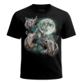 MagicMoon Three Rhino Moon - Funny Animal Shirt, White Elephant Gift, Novelty T-Shirt