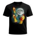 MagicMoon Three Rubber Chicken Moon - Funny Novelty Shirt, White Elephant Gift, Novelty T-Shirt