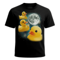 MagicMoon Three Rubber Duck Moon - Funny Novelty Shirt, White Elephant Gift, Novelty T-Shirt