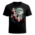 MagicMoon Three Santa Claus Moon - Christmas Gift Shirt, White Elephant Gift, Novelty T-Shirt