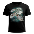 MagicMoon Three Sardine Moon - Funny Animal Shirt, White Elephant Gift, Novelty T-Shirt