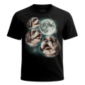 MagicMoon Three Shih Tzu Moon - Funny Animal Shirt, White Elephant Gift, Novelty T-Shirt