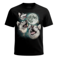 MagicMoon Three Siberian Husky Moon - Funny Animal Shirt, White Elephant Gift, Novelty T-Shirt