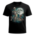 MagicMoon Three Skeleton Moon - Halloween Costume Shirt, White Elephant Gift, Novelty T-Shirt