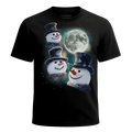 MagicMoon Three Snowman Moon - Christmas Gift Shirt, White Elephant Gift, Novelty T-Shirt