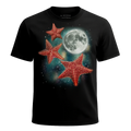 MagicMoon Three Starfish Moon - Funny Animal Shirt, White Elephant Gift, Novelty T-Shirt