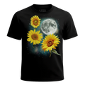 MagicMoon Three Sunflower Moon - Funny Novelty Shirt, White Elephant Gift, Novelty T-Shirt