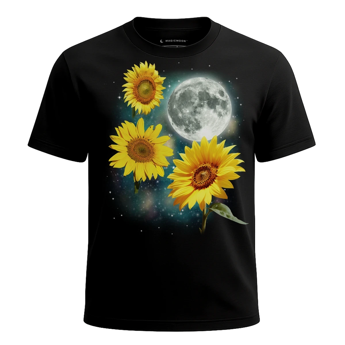 MagicMoon Three Sunflower Moon - Funny Novelty Shirt, White Elephant Gift, Novelty T-Shirt