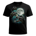 MagicMoon Three T-Rex Moon - Funny Novelty Shirt, White Elephant Gift, Novelty T-Shirt
