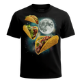 MagicMoon Three Tacos Moon - Funny Food Shirt, White Elephant Gift, Novelty T-Shirt