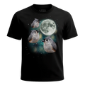 MagicMoon Three Titmouse Moon - Funny Animal Shirt, White Elephant Gift, Novelty T-Shirt
