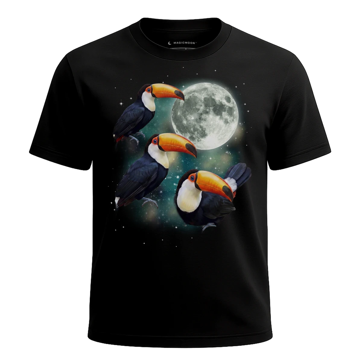 MagicMoon Three Toucan Moon - Funny Animal Shirt, White Elephant Gift, Novelty T-Shirt