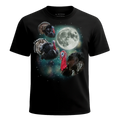 MagicMoon Three Turkey Moon - Funny Animal Shirt, White Elephant Gift, Novelty T-Shirt