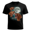 MagicMoon Three Vizsla Moon - Funny Animal Shirt, White Elephant Gift, Novelty T-Shirt