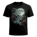 MagicMoon Three Werewolf Moon - Halloween Costume Shirt, White Elephant Gift, Novelty T-Shirt