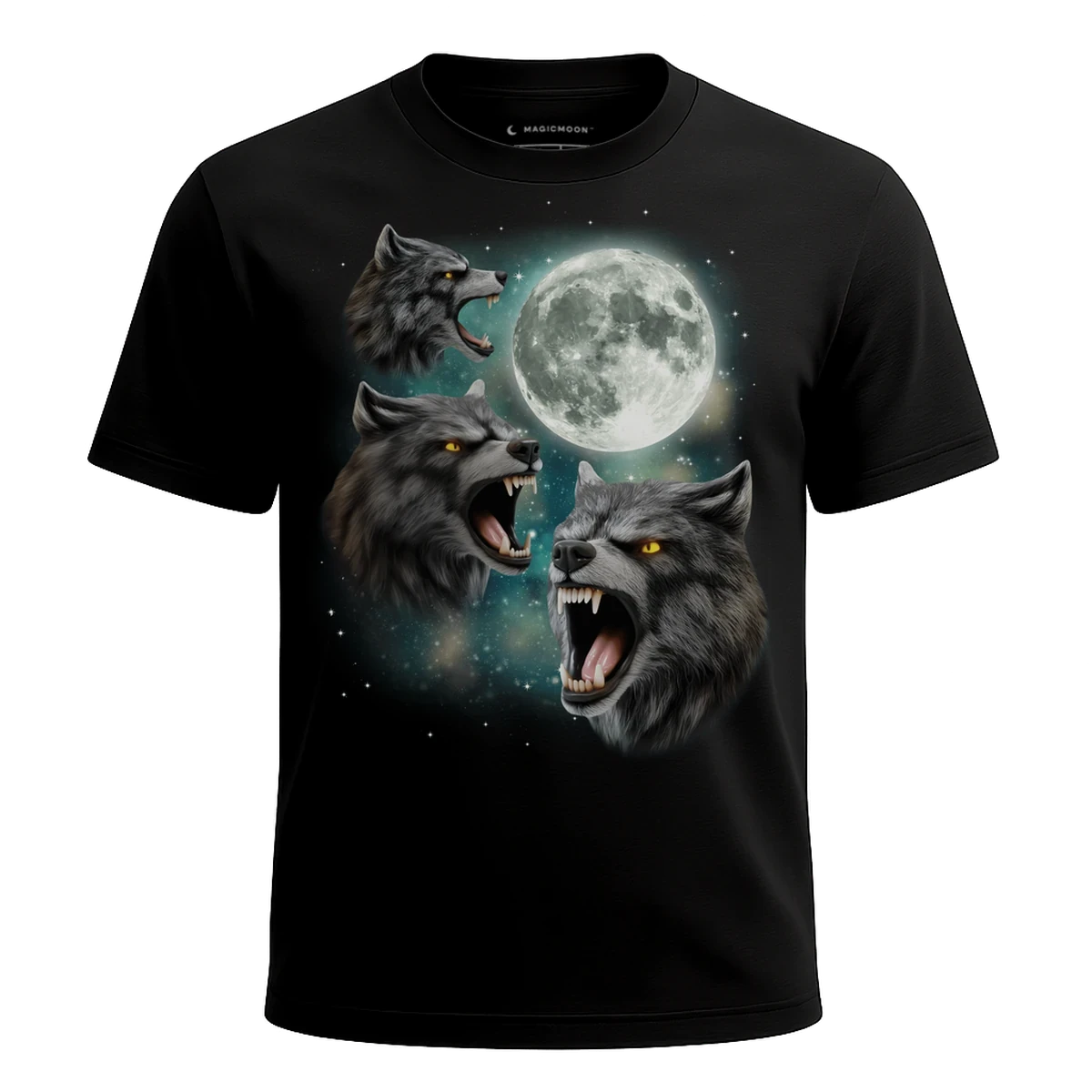MagicMoon Three Werewolf Moon - Halloween Costume Shirt, White Elephant Gift, Novelty T-Shirt