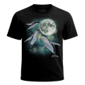 MagicMoon Three Whale Moon - Funny Animal Shirt, White Elephant Gift, Novelty T-Shirt