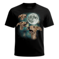 MagicMoon Three Whippet Moon - Funny Animal Shirt, White Elephant Gift, Novelty T-Shirt