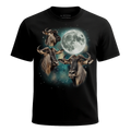 MagicMoon Three Wildebeest Moon - Funny Animal Shirt, White Elephant Gift, Novelty T-Shirt