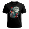 MagicMoon Three Woodpecker Moon - Funny Animal Shirt, White Elephant Gift, Novelty T-Shirt
