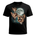 MagicMoon Three Yorkshire Terrier Moon - Funny Animal Shirt, White Elephant Gift, Novelty T-Shirt