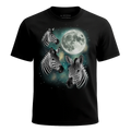 MagicMoon Three Zebra Moon - Funny Animal Shirt, White Elephant Gift, Novelty T-Shirt