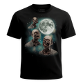 MagicMoon Three Zombie Moon - Halloween Costume Shirt, White Elephant Gift, Novelty T-Shirt